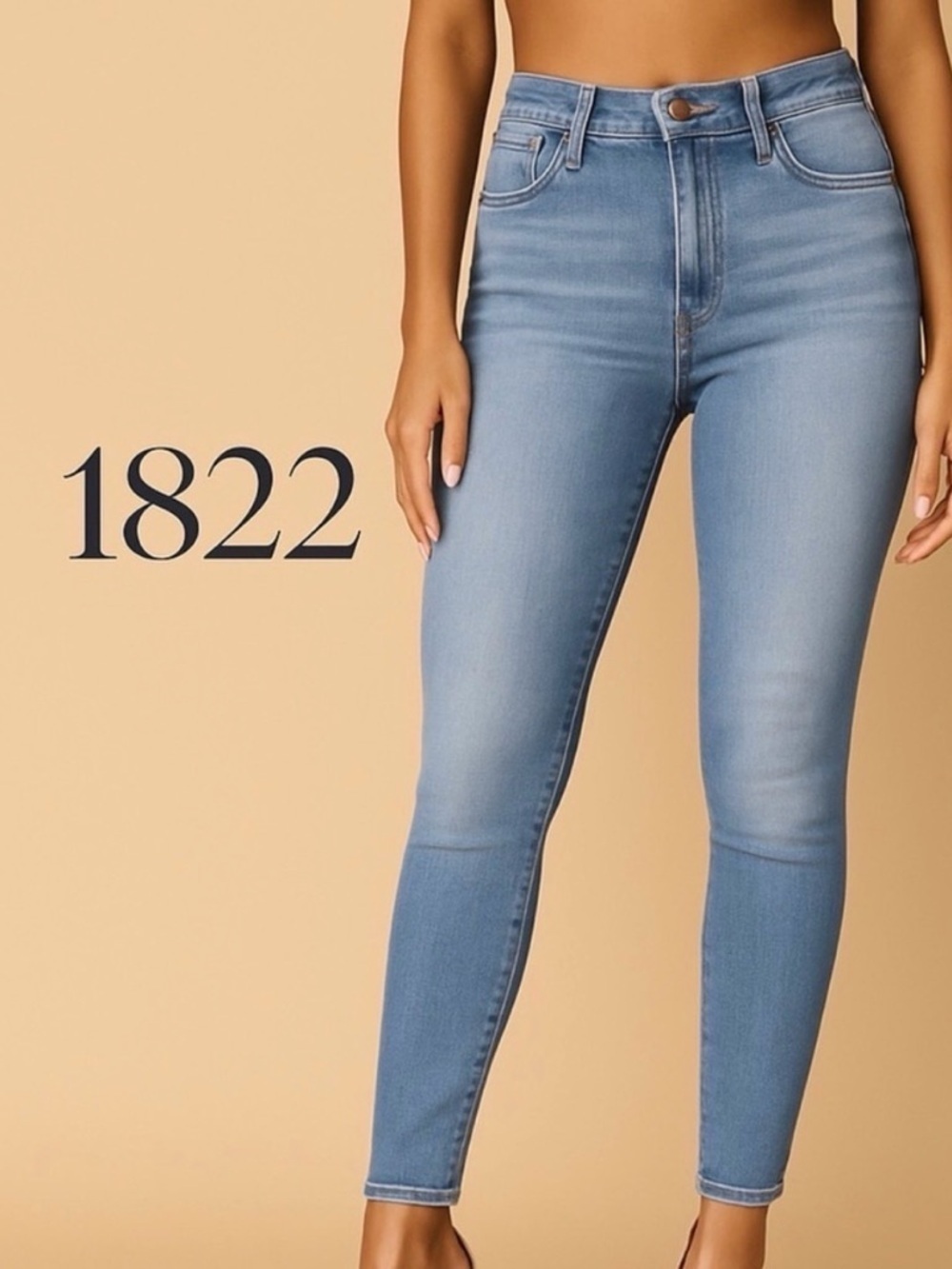 1822 Denim Skinny Women's Size Size 10 Light Wash Stretch Classic Mid Rise